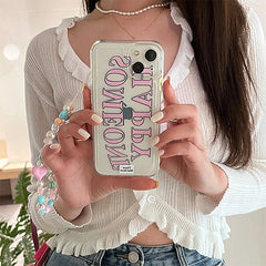 Funda para iPhone con texto "Someone Happy"