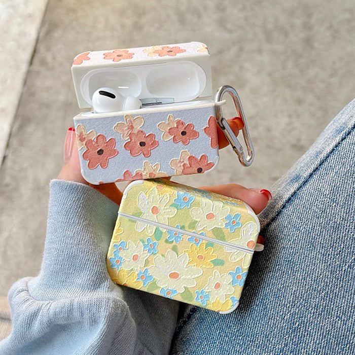 Estuche para AirPods con diseño de flor de primavera