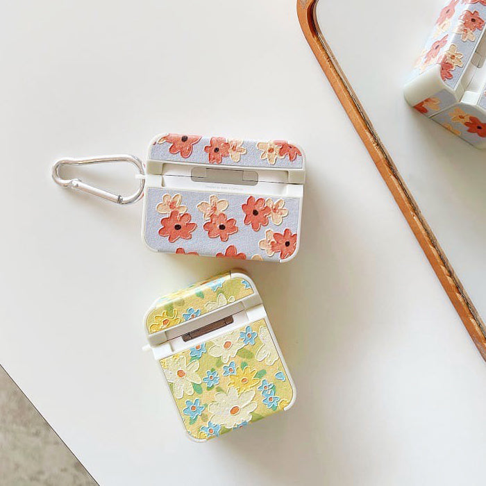 Estuche para AirPods con diseño de flor de primavera