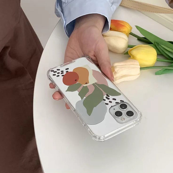 Funda para iPhone con diseño de naturaleza muerta