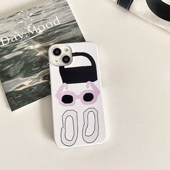 Funda elegante para iPhone con gafas de sol