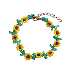 Collar de cuentas de girasol