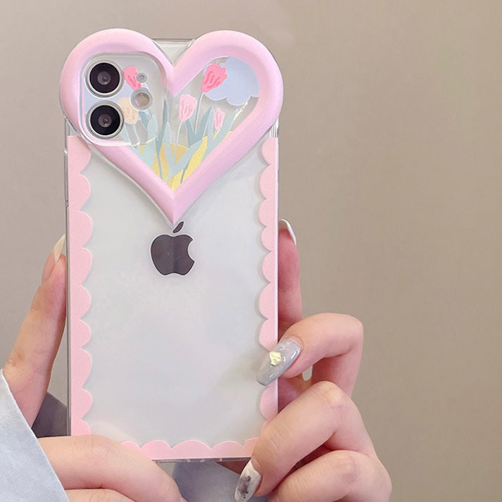 Funda para iPhone con corazón de día soleado