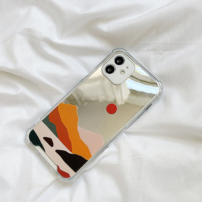 Funda para iPhone con puesta de sol en la montaña