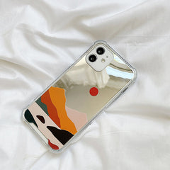 Funda para iPhone con puesta de sol en la montaña