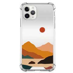 Funda para iPhone con puesta de sol en la montaña