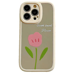 Funda para iPhone con diseño de flor de corazón