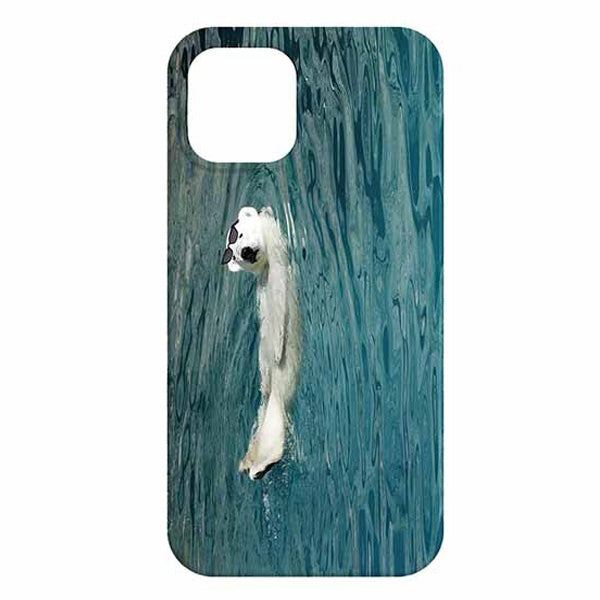 Funda para iPhone con diseño de oso nadando