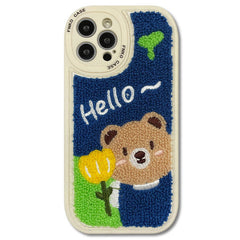 Funda para iPhone con osito de peluche