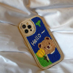 Funda para iPhone con osito de peluche