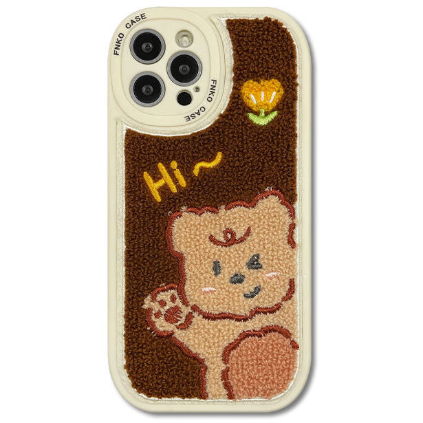 Funda para iPhone con osito de peluche