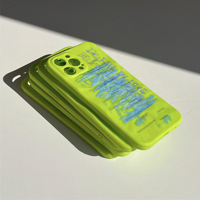 Funda para iPhone verde tóxica