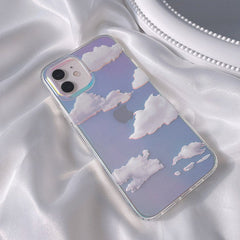 Funda para iPhone con nubes transparentes