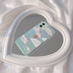 Funda para iPhone con nubes transparentes