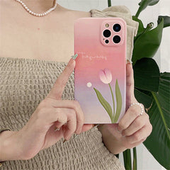 Funda para iPhone con degradado de tulipán