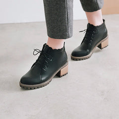 Casual Soft PU Leather Ankle Boots