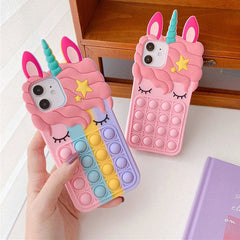 Funda para iPhone Unicorn Pop It