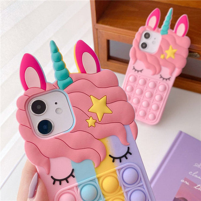 Funda para iPhone Unicorn Pop It