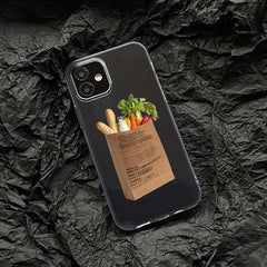 Funda para iPhone con bolsa de compra de verduras