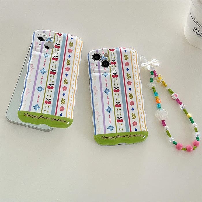 Funda para iPhone con estampado floral vintage