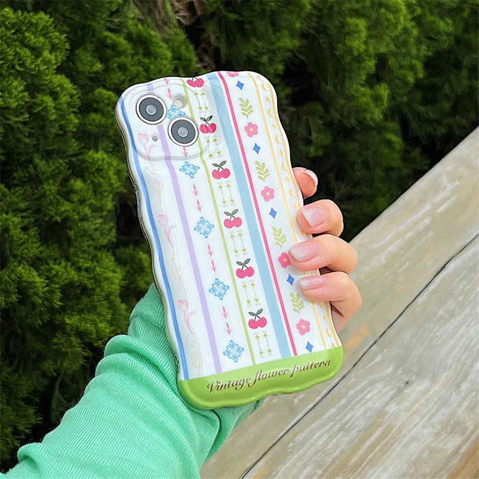 Funda para iPhone con estampado floral vintage