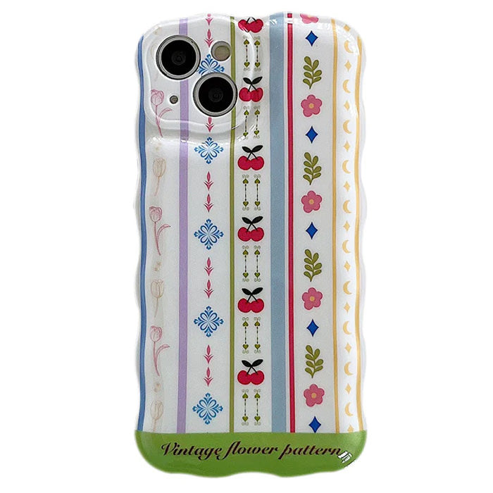 Funda para iPhone con estampado floral vintage