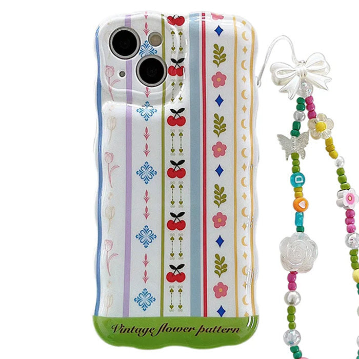 Funda para iPhone con estampado floral vintage