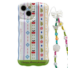 Funda para iPhone con estampado floral vintage