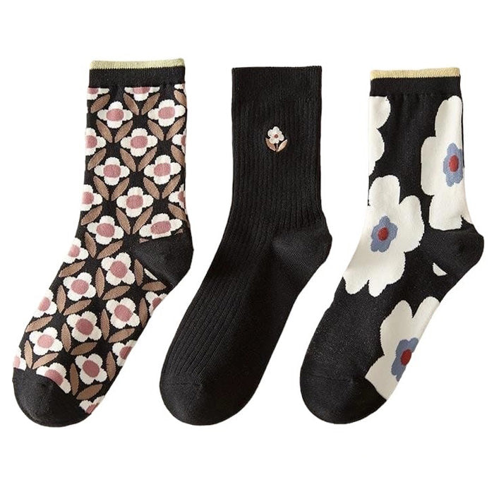 Calcetines florales vintage