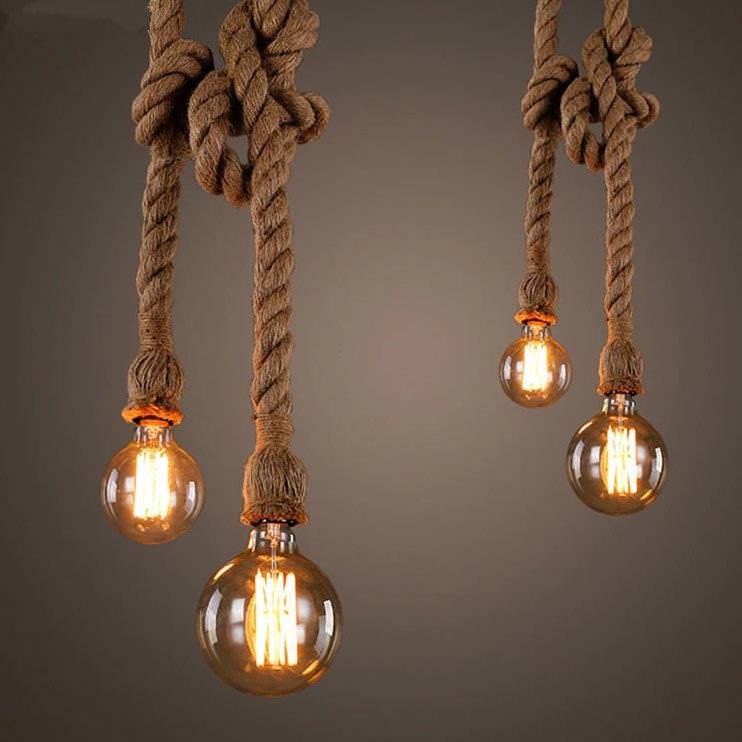 Vintage Rope Pendant Light