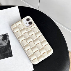 Funda para iPhone con cuadros blancos