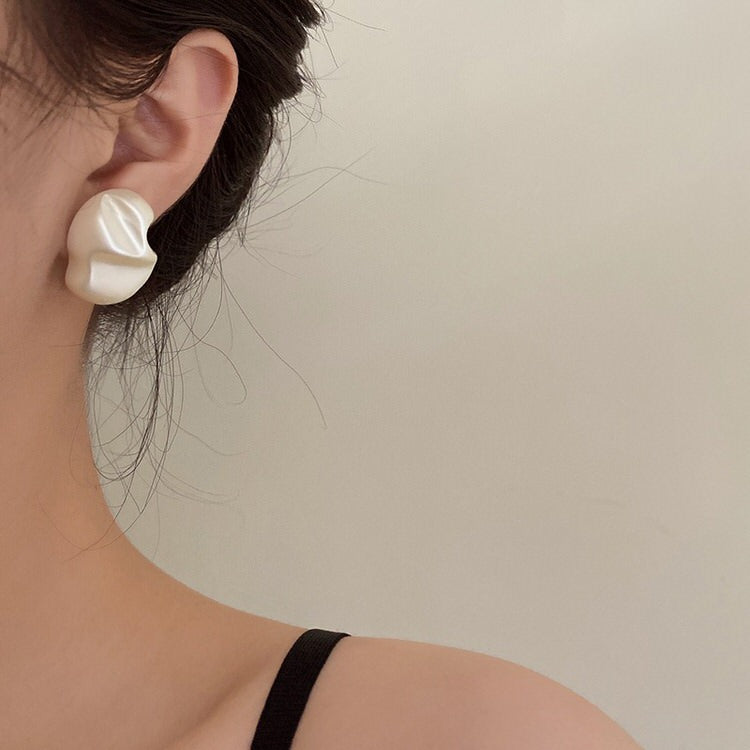 French Girl Big Pearl Earrings