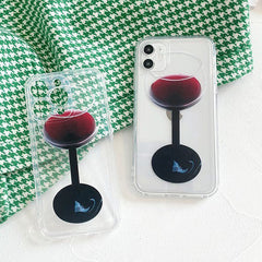 Funda para iPhone con copa de vino