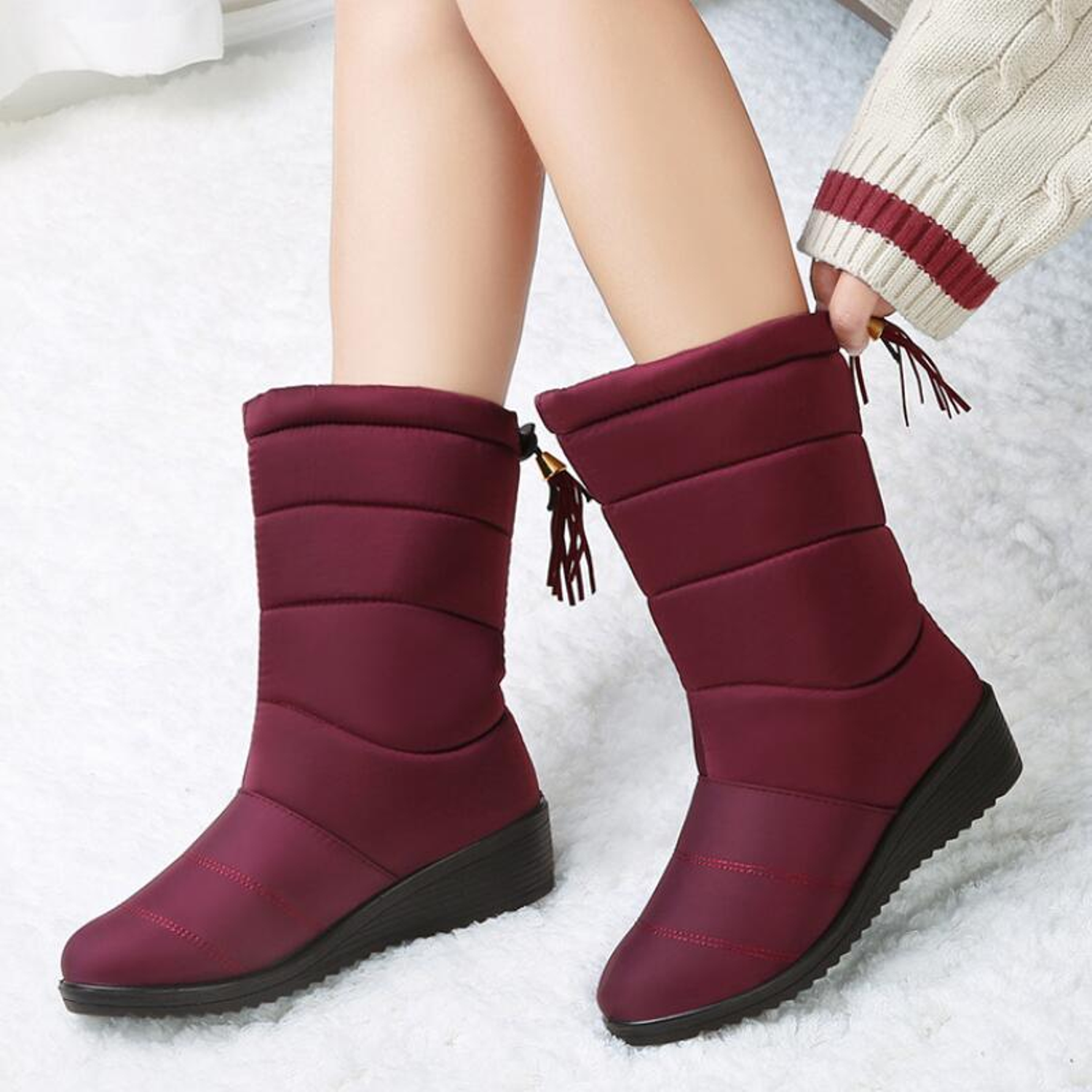 Waterproof Warm Fur Snow Boots