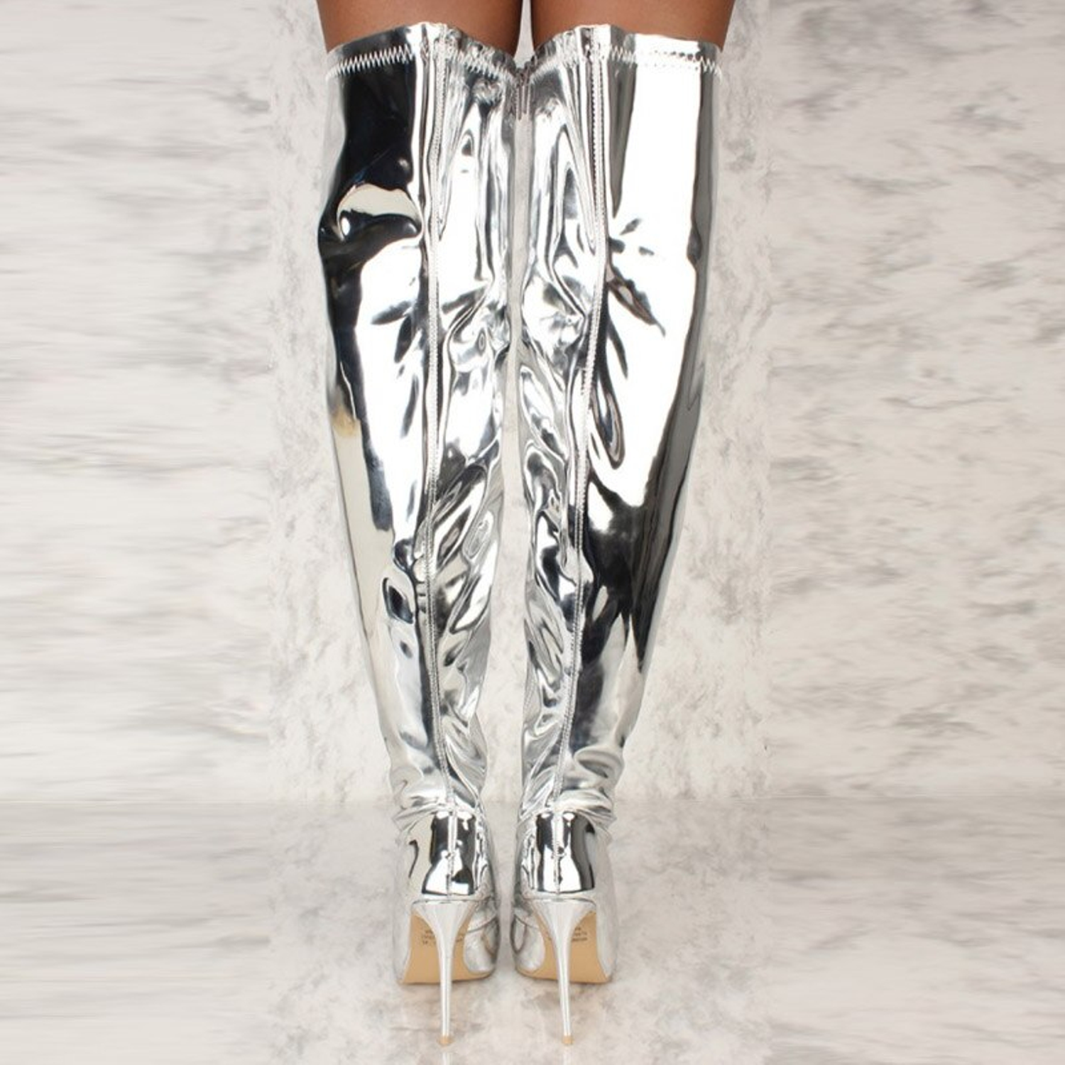 Casual Zipper Pointed Toe High Boots