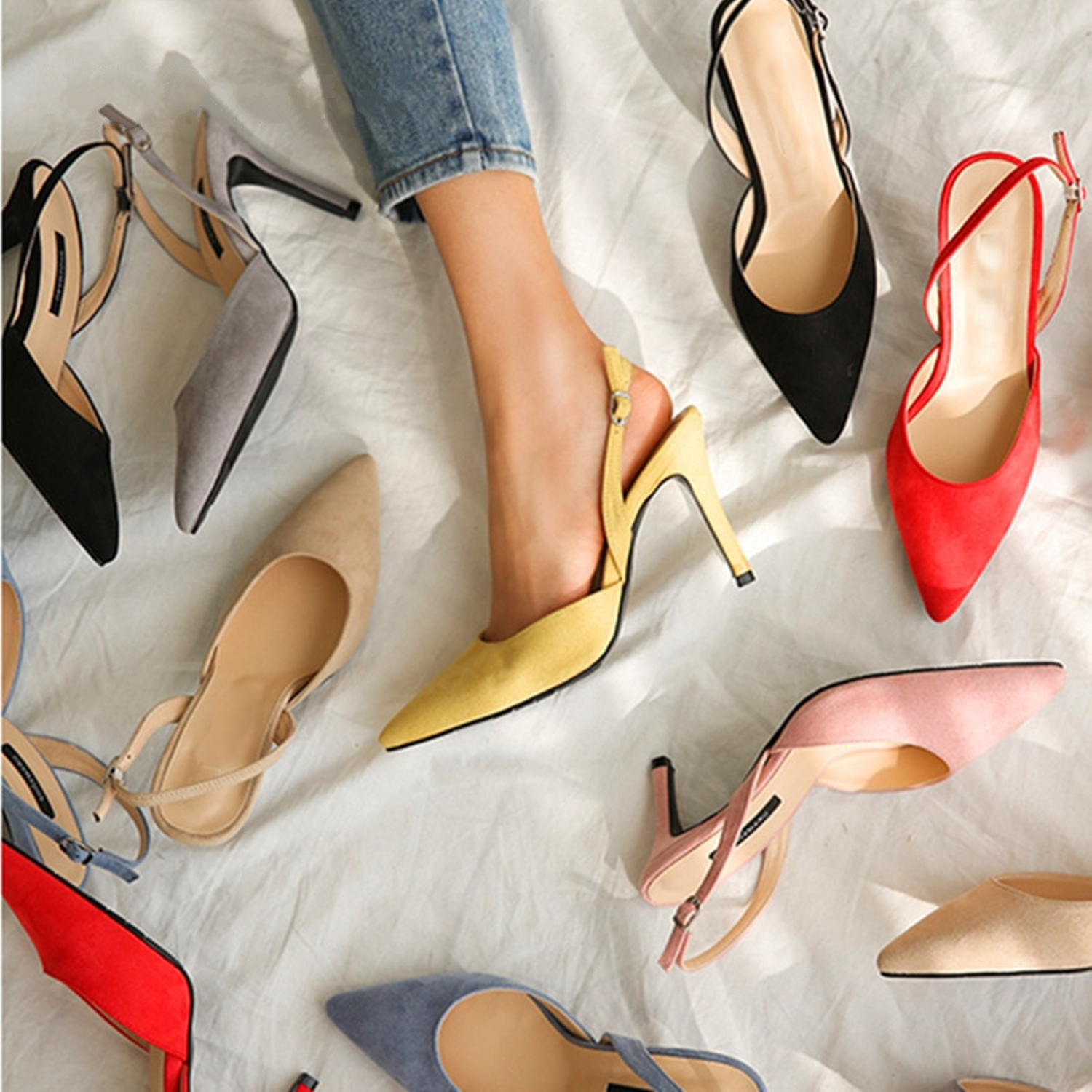 Solid Pointed Toe Pumps