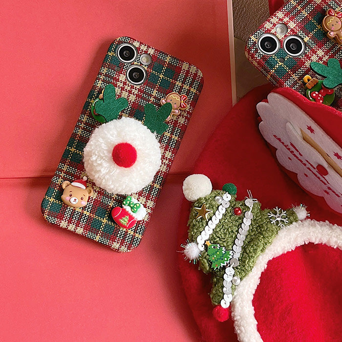 Funda para iPhone con cuadros navideños