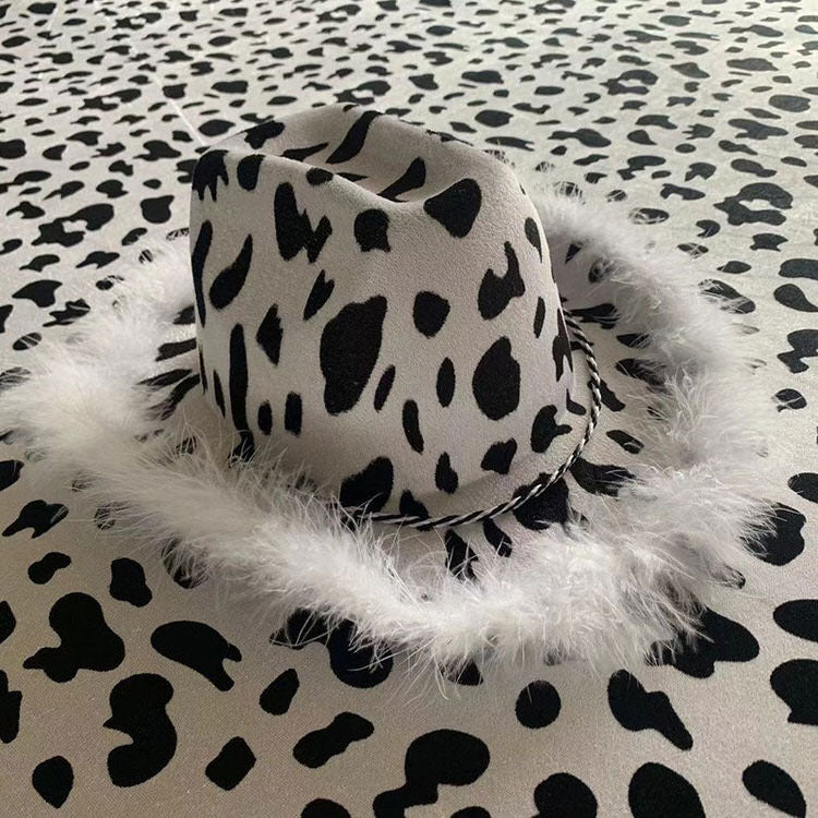 Y2K Aesthetic Cow Print Hat