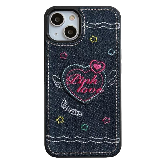 Funda vaquera para iPhone Y2K