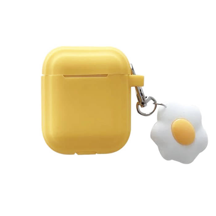 Estuche para AirPods con forma de huevo amarillo