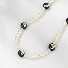 Ying Yang Pearl Choker