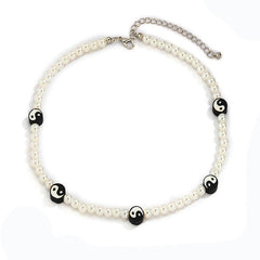 Ying Yang Pearl Choker