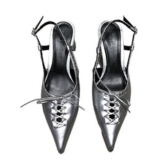 Old Money Aesthetic Lace Up Mules