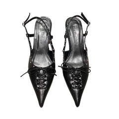 Old Money Aesthetic Lace Up Mules