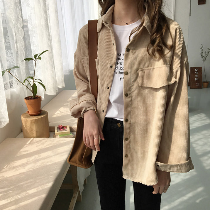Camisa de pana cómoda y bonita
