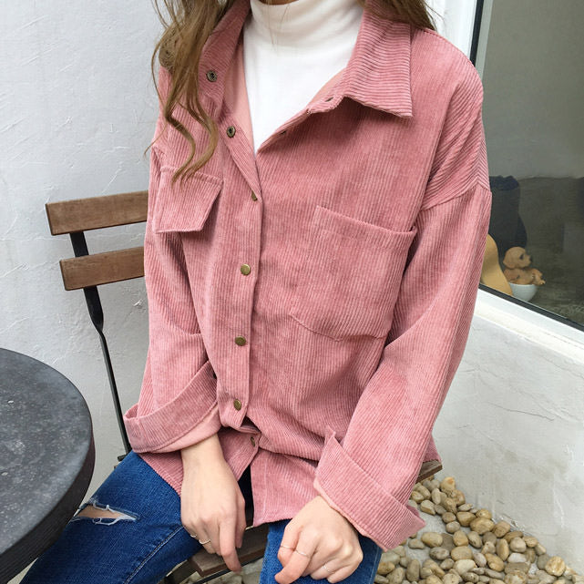 Camisa de pana cómoda y bonita