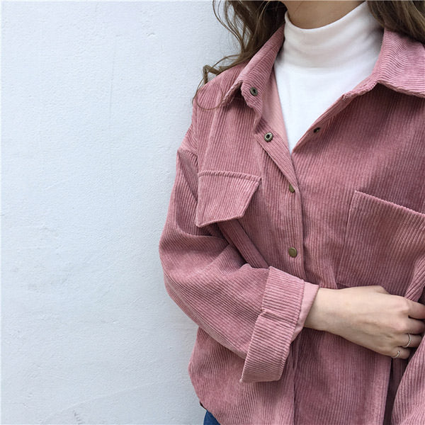 Camisa de pana cómoda y bonita
