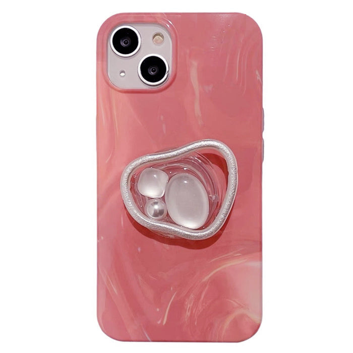 Funda estética para iPhone con diseño de concha y perla