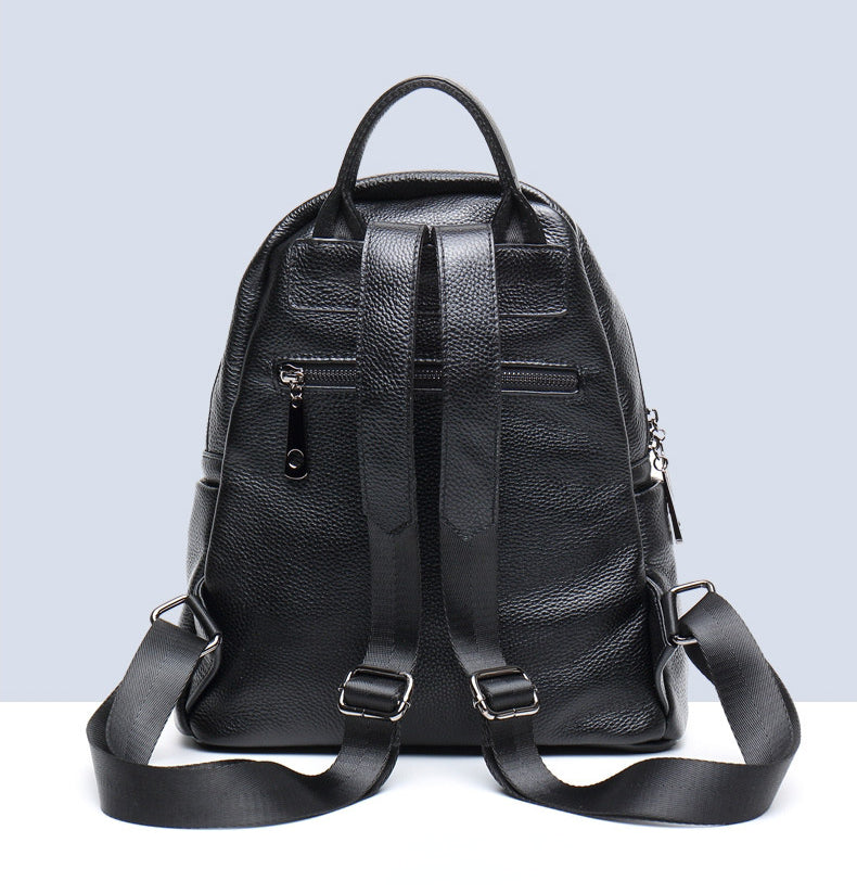 Bolso casual de viaje de cuero negro