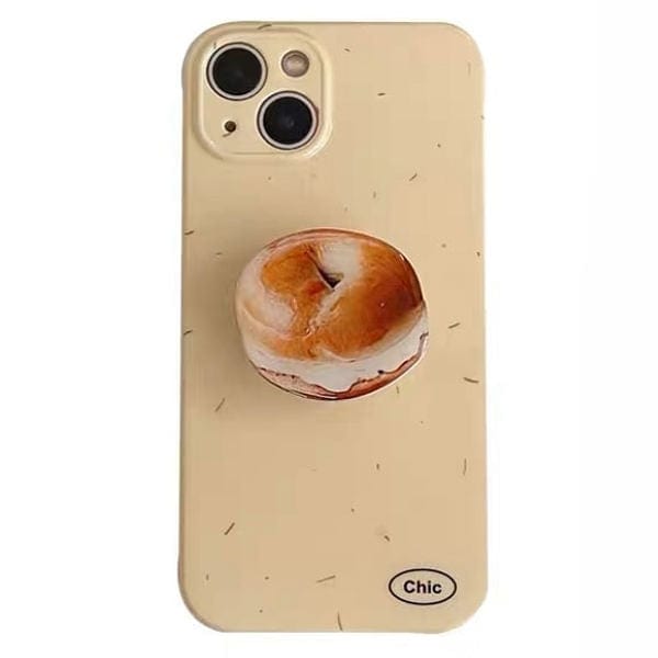 Funda para iPhone con diseño de bagel